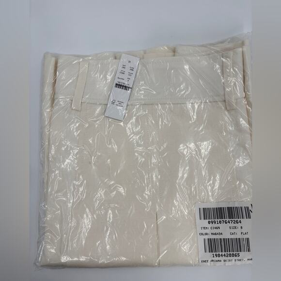 J.Crew Pleated knee-length skirt in stretch linen blend - Picture 3 of 4